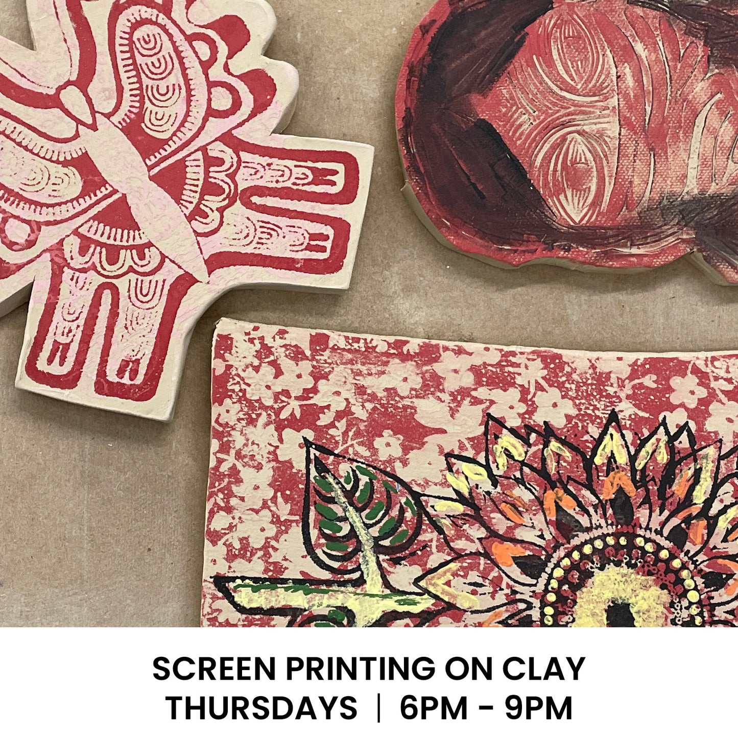 Screen Printing on Clay